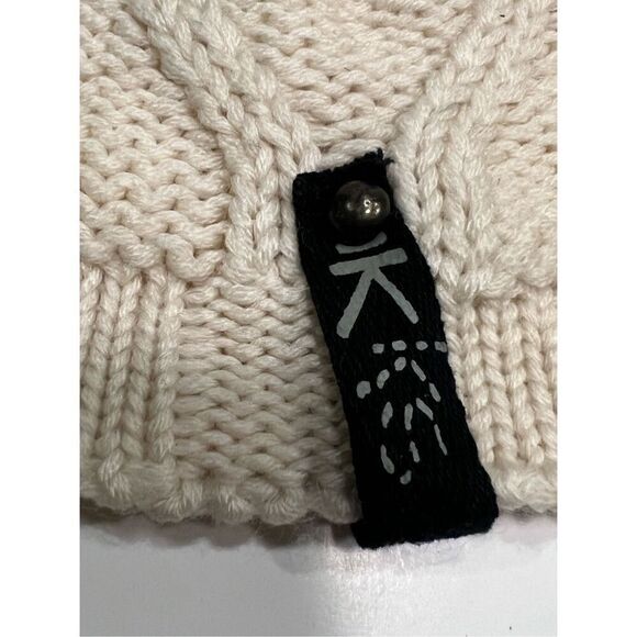 IKKS Beanie Knit Hat Cream One Size Adult - Picture 2 of 6